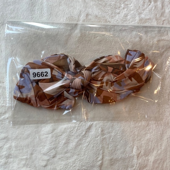 New! Stone Fox Swim Lele knotted bandeau top pastel petal 19662 - Picture 12 of 12